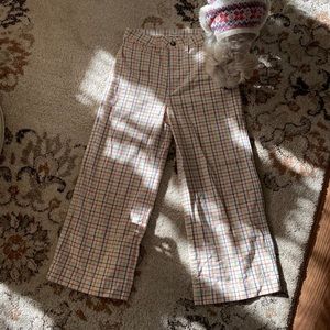MADEWELL Emmett Wide-Leg Crop Pants in Rainbow Windowpane